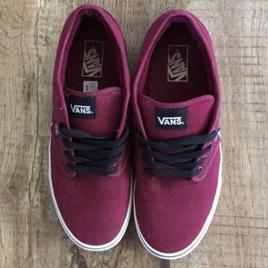 Vans Era Maroon and Black 12